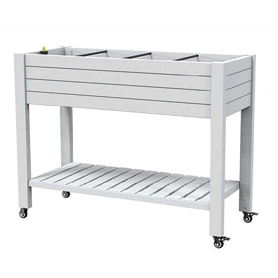 Raised Resin Planter With Wheels 78 L | Materiaux Pont Masson