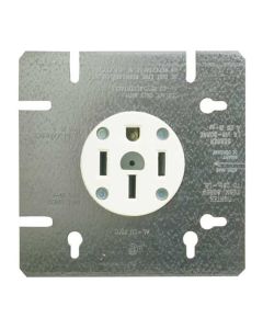 Prise de cuisinière, 50 A, 125/250 V, plastique, blanc