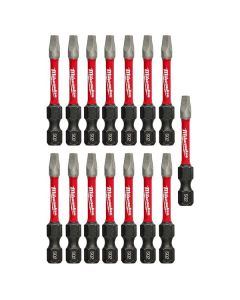 2 in. Square Recess #2 SHOCKWAVE Insert Bits   15 Piece Contractor Pack