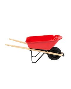Brouette rouge 6p3 avec manche en bois