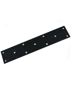 Équerre plate, 16" X 3" X 3/16", 11 trous, acier, noir mât