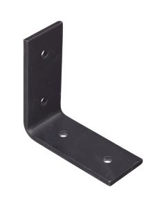 Steel Shelf Bracket - 4 Holes - 3.5" x 1.5" - Black