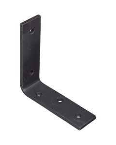 Steel Shelf Bracket - 5 Holes - 5'' x 1.5'' - Black