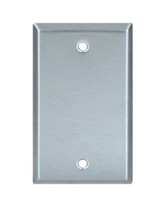 Plaque murale obturatrice, simple, acier inoxydable