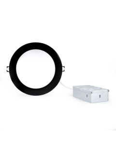Luminaires encastrés DEL ultra mince 9w 4" noir mat 3000k (Unité)