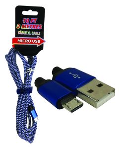 Grand fil USB/Micro USB pour téléphone (3m)