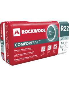 Laine isolante R-22 Rockwool ComfortBatt 5,5 po x 24 po x 37,5 pi²