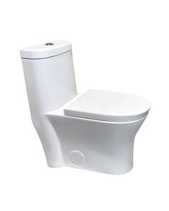 Toilette 1pièce 4L/6L - blanc - Allongée