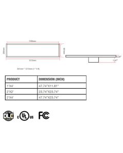 Panneaux DEL 24X24   4000K 40W