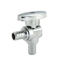 Valve à bille miniature à angle - chrome - 1/2"x1/2" PEX
