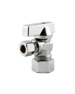 Valve à bille miniature à angle - compression - 5/8 OD x 3/8 OD