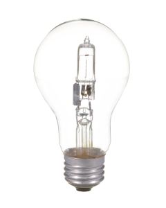 Halogen Light Bulb 43W A19 Clear 2/Pck