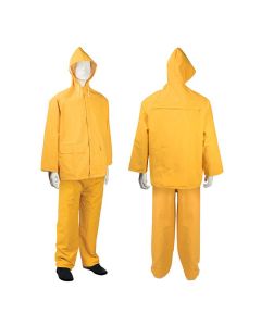 Men's 2-Piece Rain Suit - PVC - Yellow - XL