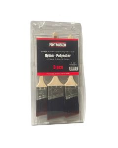 Paint Brush Set Wood/Poly MPM - Pack Of 3