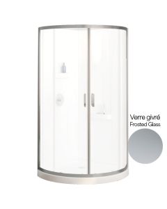 Semi-Round Frosted Galss 36"x36" Shower Kit