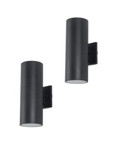 Outdoor Wall Light Matte Black 2-Pack