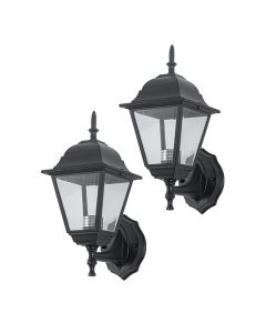 Luminaire extérieur noir en paquet de 2