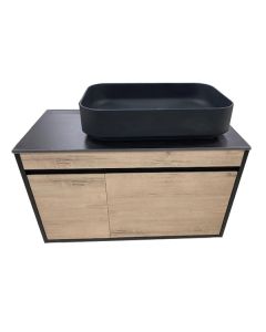 Vanité Céramique Noir Mat 31.5"