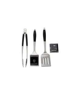 Set of 3 BBQ Utensils Heavy Duty -Stainless Steel