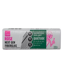 Quietzone Pink Acoustic Insulation For Steel Stud, 16"x48"x3-5/8" (128sqft)