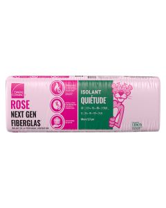 Quietzone Pink Acoustic Insulation For Wood Stud, 15"x48"x3-1/2" (110sqft)