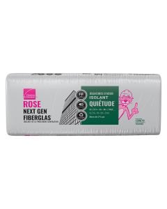 Quietzone Pink Acoustic Insulation For Steel Stud, 24"x48"x3-5/8" (192sqft)