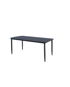 Table extérieur en alumium uni 70-7/8" x 35-3/8" Noir