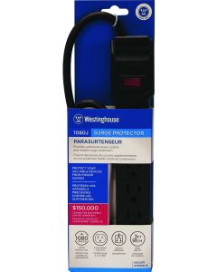 Dispositif antisurtension Westinghouse de 1080J à 6 prises - noir
