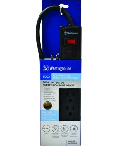 Westinghouse 800J Surge Protector, 6-outlet - Black