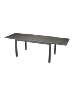 Table extérieure, rectangulaire, extensible, noir, 88" x 35" x 29"