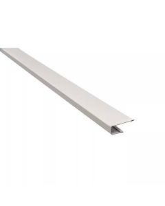 Moulure en aluminium J, blanche #431, 1-1/4"x10'