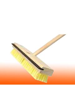14" Patio Brush with Scraper and Handle