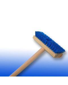 Brosse à plancher 8" avec manche fibres en nylon bleu