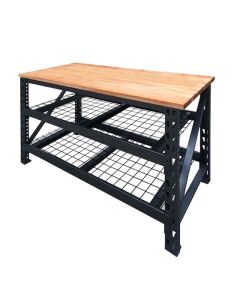 Établi robuste avec 2 tablettes, 53" x 25" x 38"