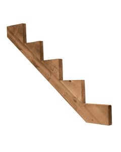 Brown Treated Wood Stair Horse 5 steps (2x12)