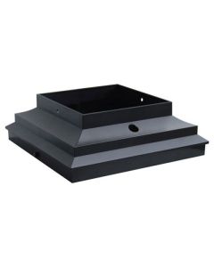 Base de poteau, 4 po x 4 po noir