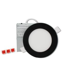 Encastré 4" slim DEL noir 9W, boite de 10