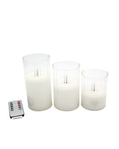 Ensemble de 3 bougies au DEL