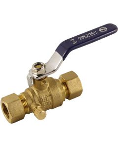 1/2" Ball Valve with Drain - Compression
