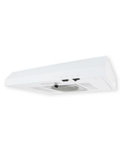 Hotte de poêle convertible 24", 180 CFM, LED, 2 vitesses, ventilateur, blanc