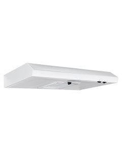 Hotte de cuisine sous-comptoir convertible 30" blanche avec filtre au charbon