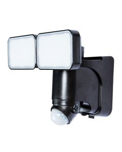 Solar Security Light, 1000 Lumens, Dual LED with Motion Sensor, Black