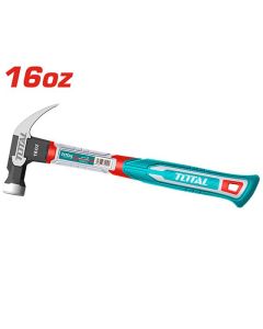 16oz Claw Hammer with Fiberglass Handle and Magnetic Nail Function