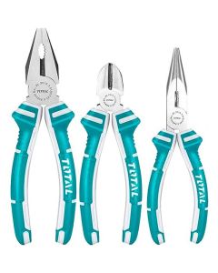 3-Piece Pliers Set (200 mm, 160 mm, 160 mm) with Ergonomic Handles
