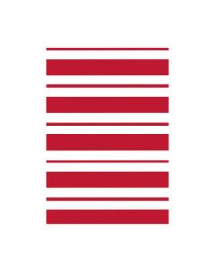 Tapis extérieur en plastique rayé rouge et blanc 6' x 9'