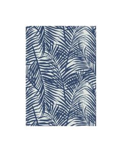 Tapis extérieur en plastique aux feuilles bleues 6' x 9'