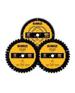 3-Blade 12"  Carbide Teeth Saw Blade Combo Kit