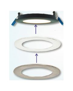LED slim recessed light 12w 3000k 3 color white, black and nickel