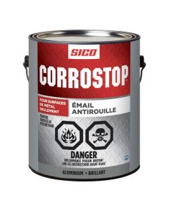 Émail antirouille, Corrostop, aluminium, brillant, 3,78 l