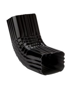 K-Style Corrugated Front Elbow - Black - Aluminum - 9-in D x 2-in L x 3-in W